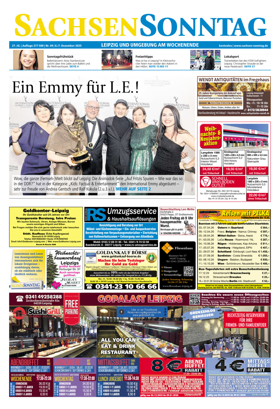 Sachsen-Sonntag Leipzig vom Samstag, 06.12.2025