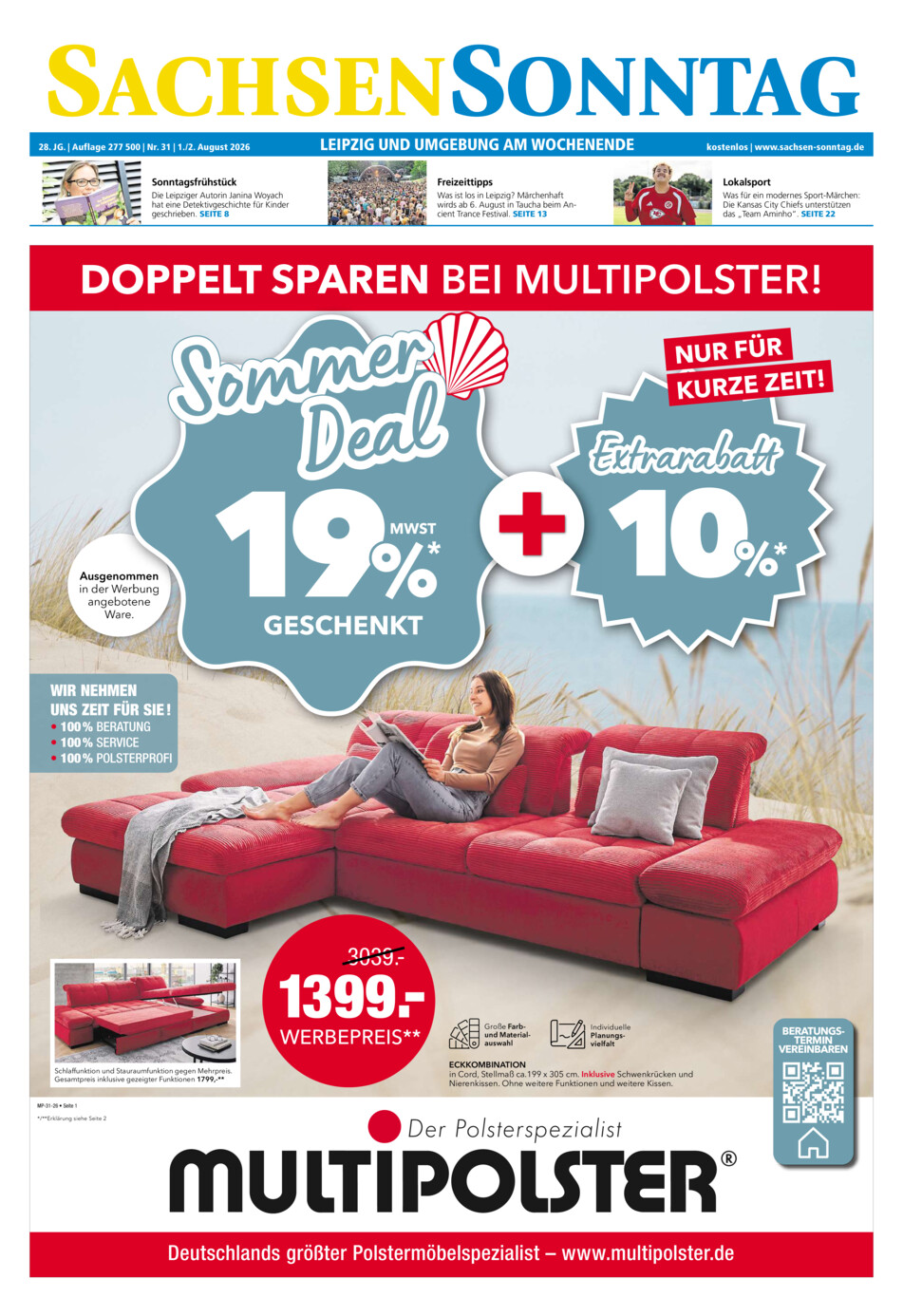 Sachsen-Sonntag Leipzig vom Samstag, 01.08.2026