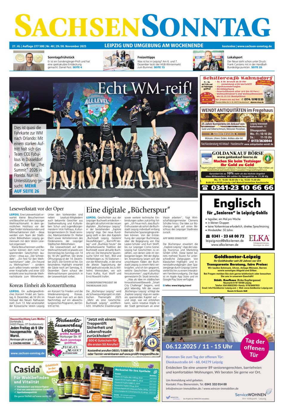 Sachsen-Sonntag Leipzig vom Samstag, 29.11.2025