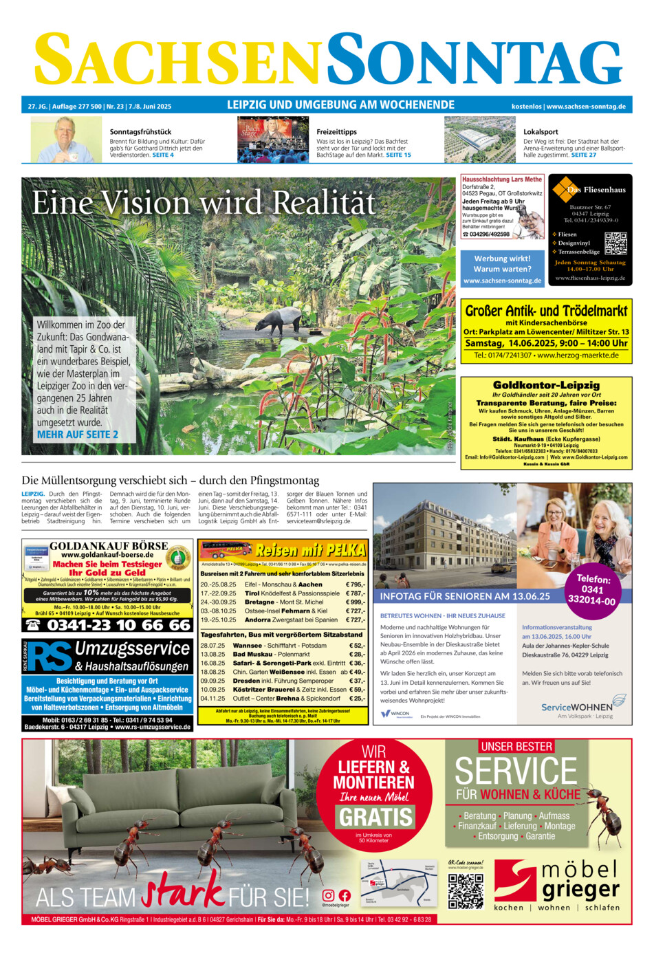 Sachsen-Sonntag Leipzig vom Samstag, 07.06.2025