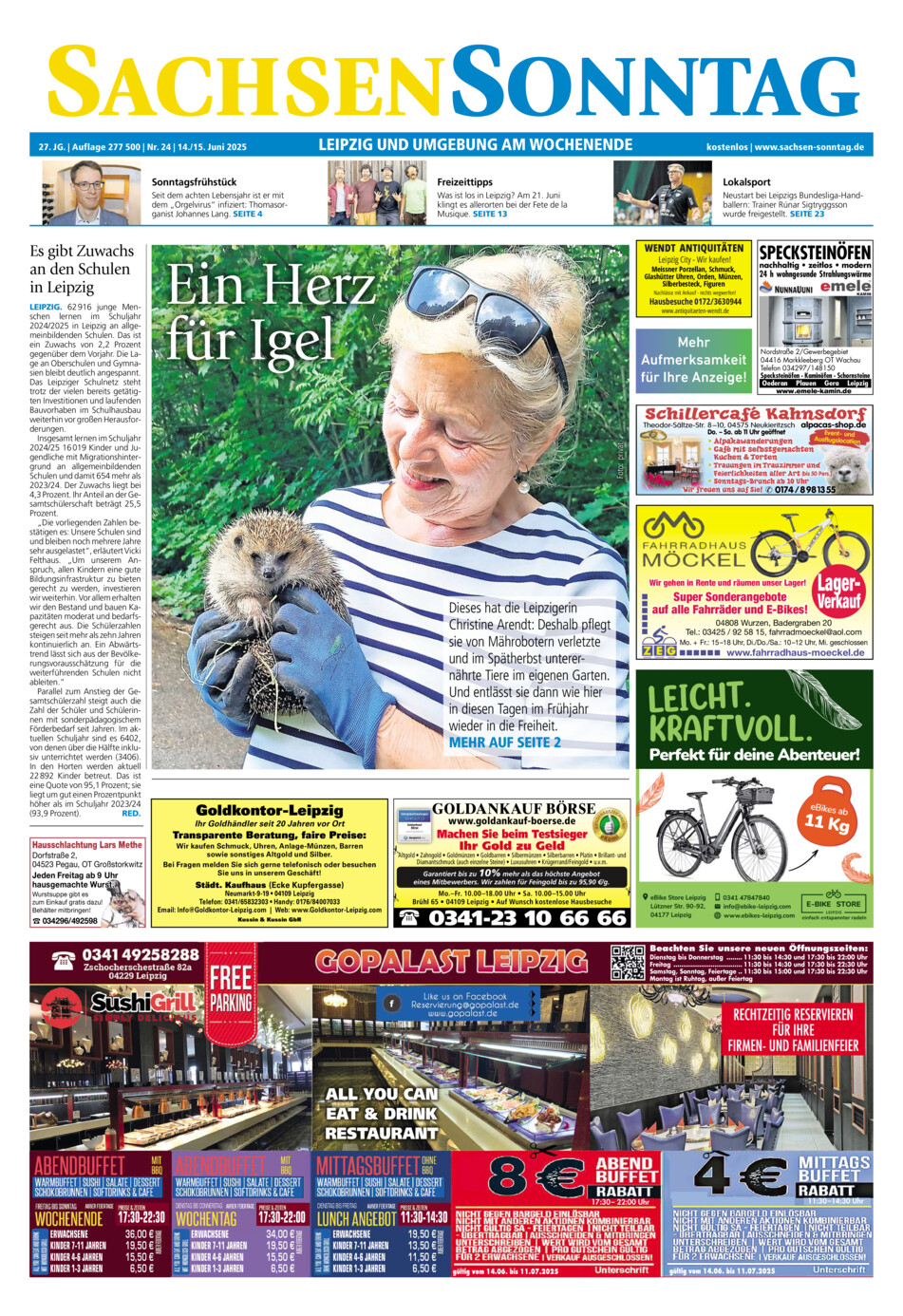 Sachsen-Sonntag Leipzig vom Samstag, 14.06.2025