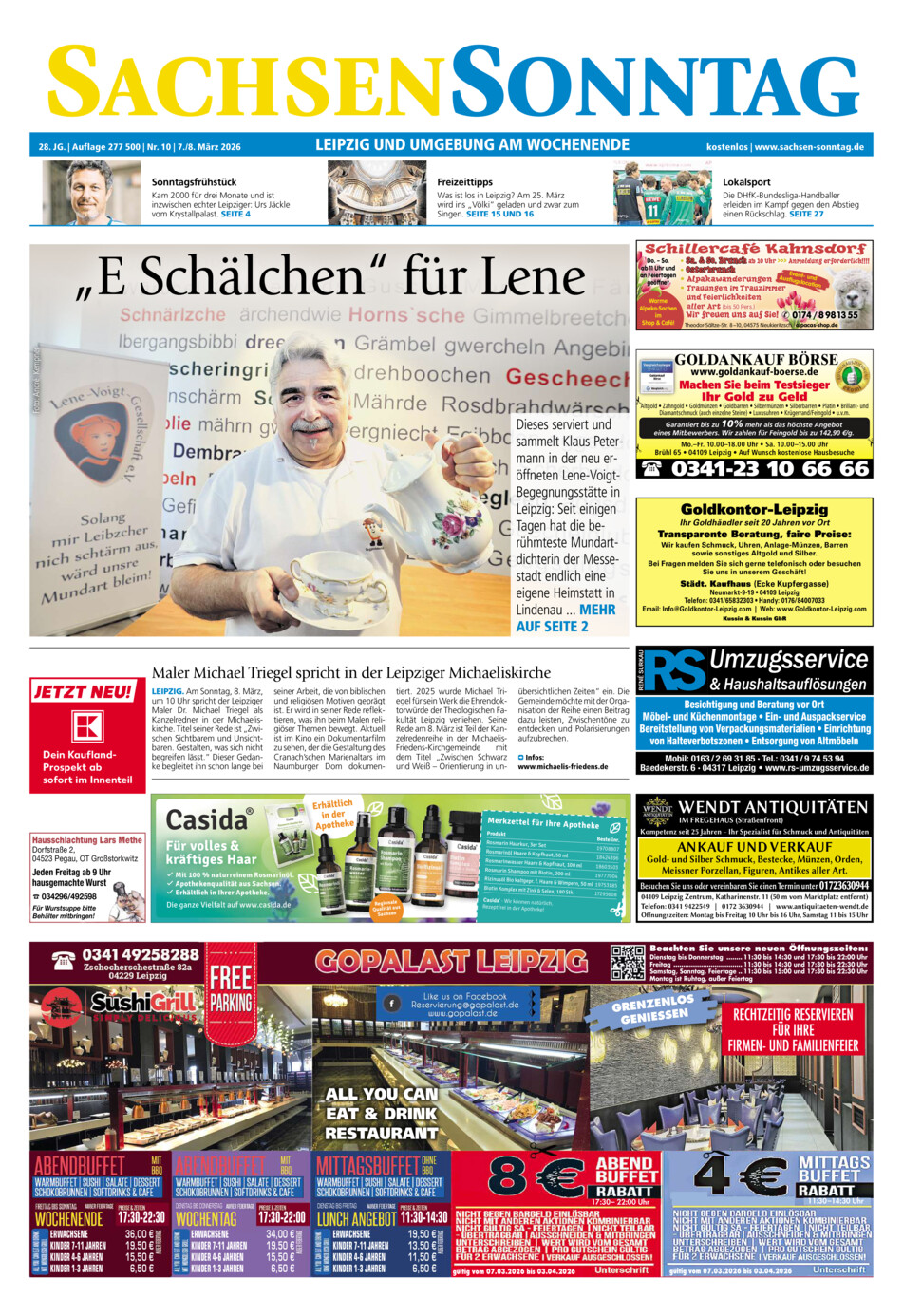 Sachsen-Sonntag Leipzig vom Samstag, 07.03.2026