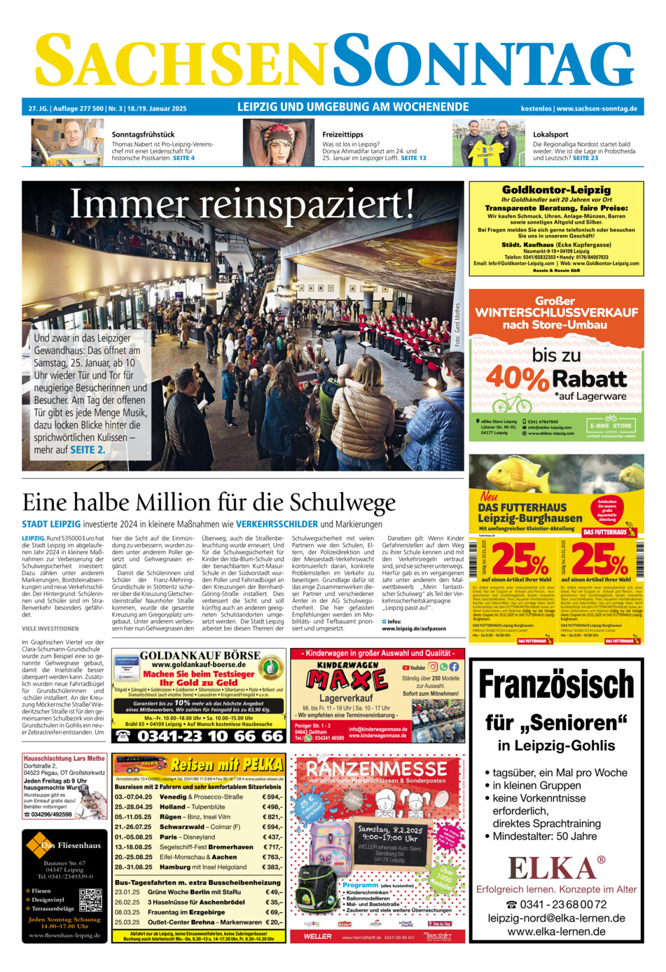 Sachsen-Sonntag Leipzig vom Samstag, 18.01.2025