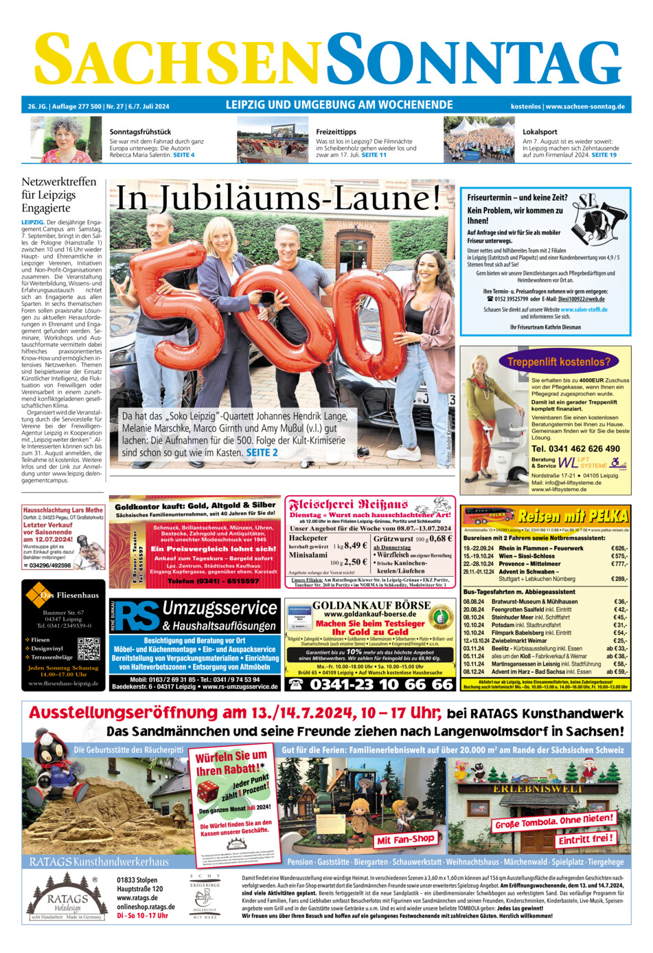 Sachsen-Sonntag Leipzig vom Samstag, 06.07.2024