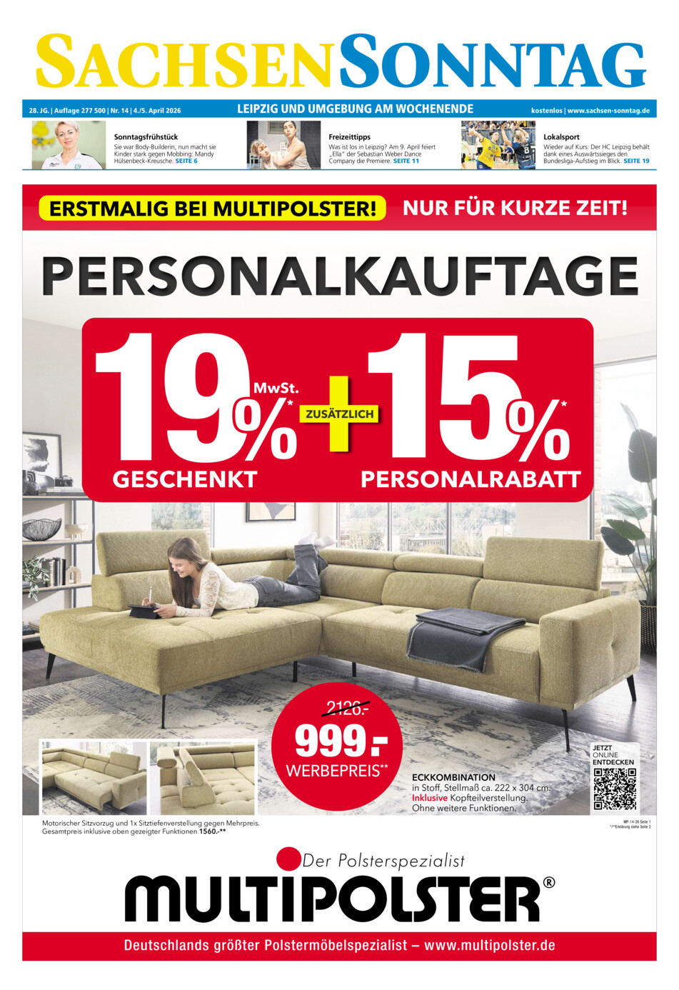 Sachsen-Sonntag Leipzig vom Samstag, 04.04.2026