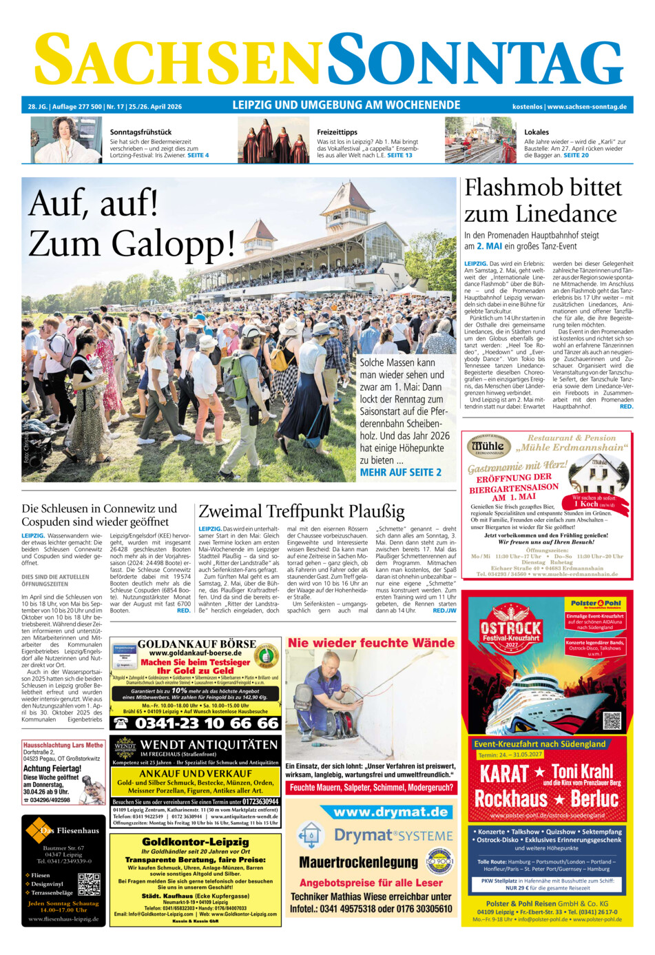 Sachsen-Sonntag Leipzig vom Samstag, 25.04.2026