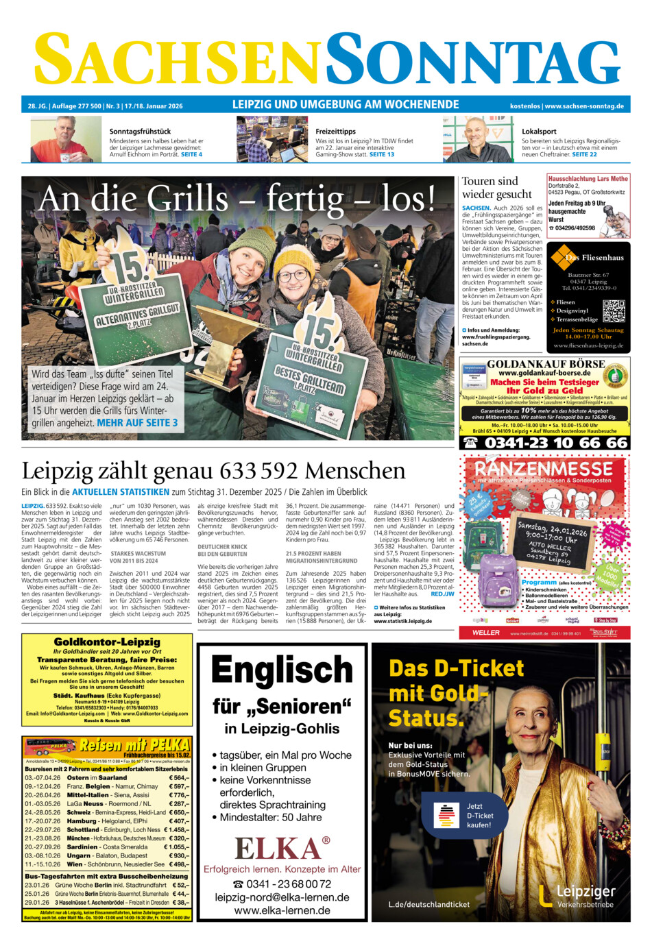 Sachsen-Sonntag Leipzig vom Samstag, 17.01.2026