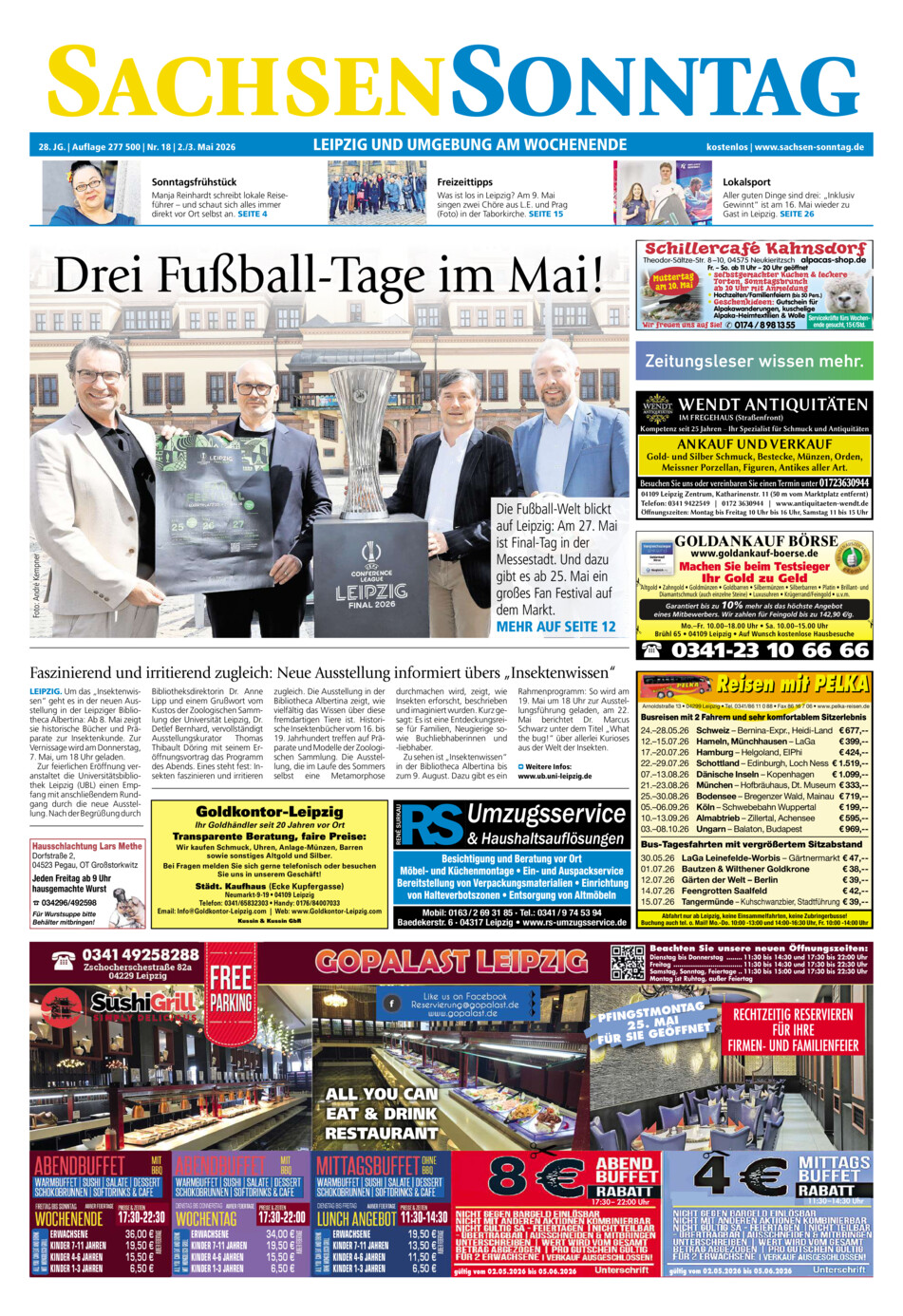 Sachsen-Sonntag Leipzig vom Samstag, 02.05.2026