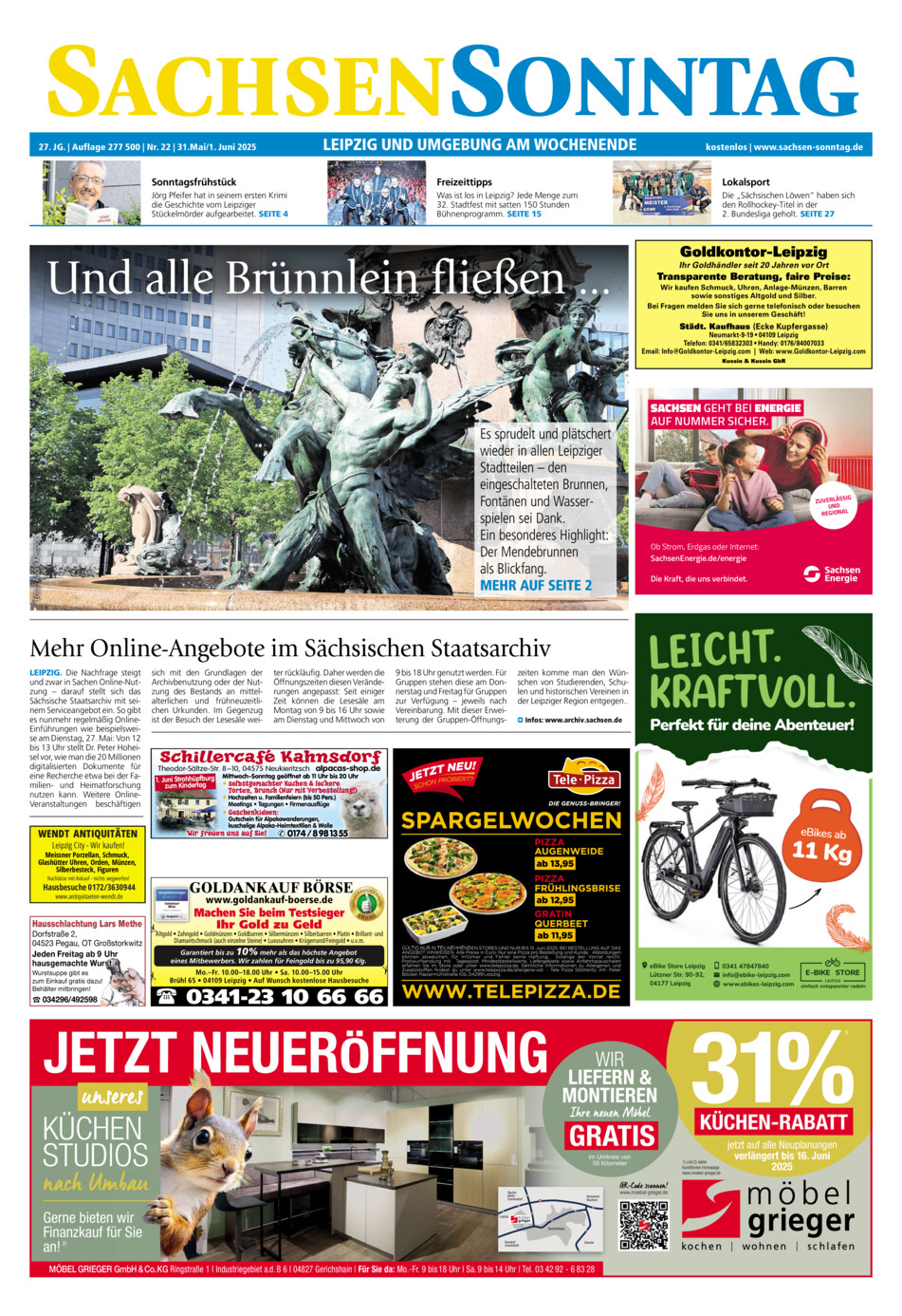 Sachsen-Sonntag Leipzig vom Samstag, 31.05.2025