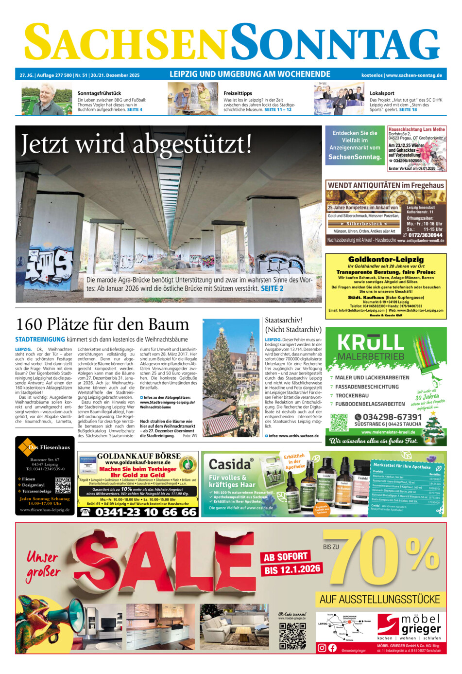 Sachsen-Sonntag Leipzig vom Samstag, 20.12.2025