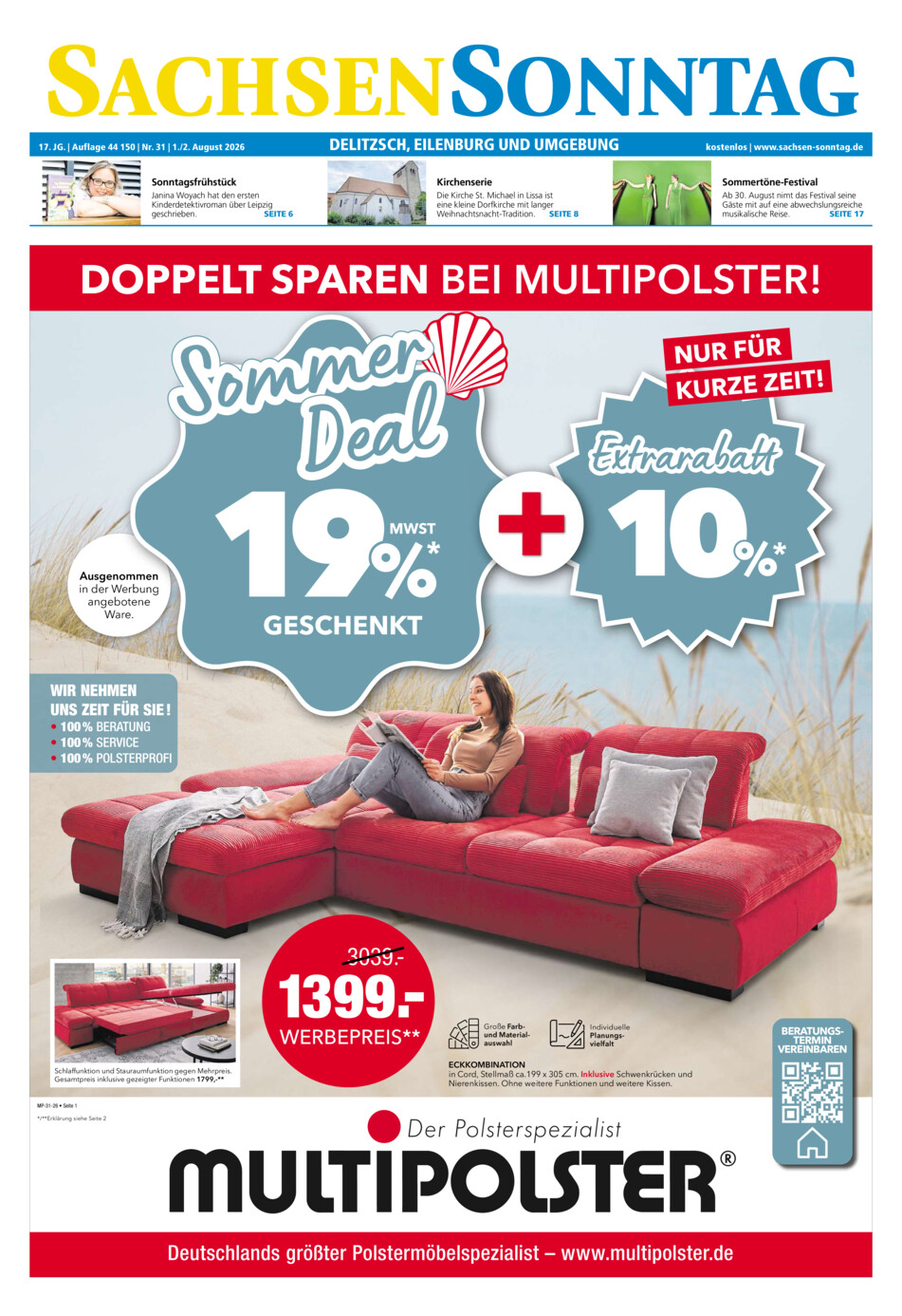 Sachsen-Sonntag Delitzsch_Eilenburg vom Samstag, 01.08.2026
