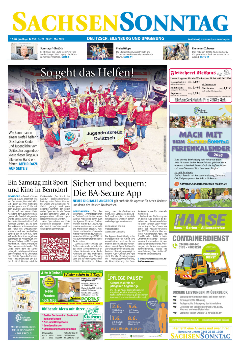 Sachsen-Sonntag Delitzsch_Eilenburg vom Samstag, 30.05.2026