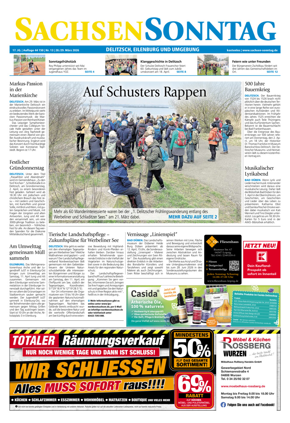 Sachsen-Sonntag Delitzsch_Eilenburg vom Samstag, 28.03.2026