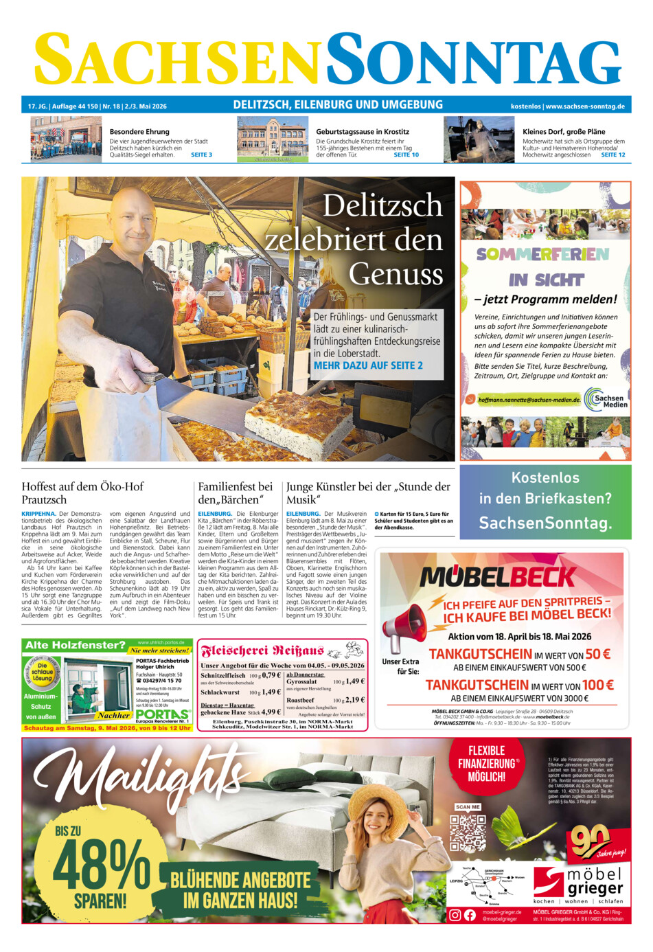 Sachsen-Sonntag Delitzsch_Eilenburg vom Samstag, 02.05.2026