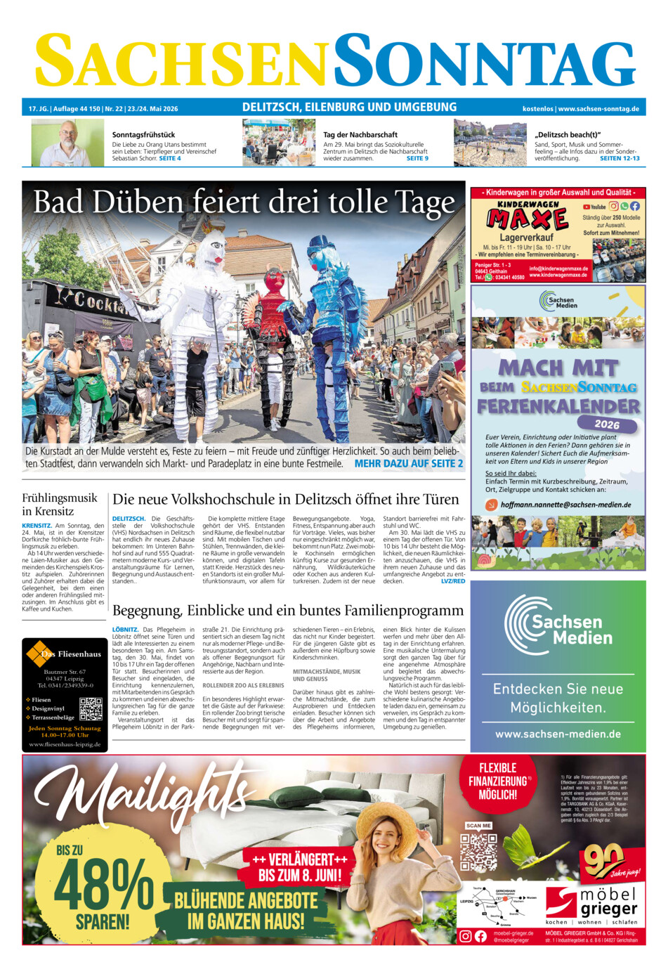 Sachsen-Sonntag Delitzsch_Eilenburg vom Samstag, 23.05.2026