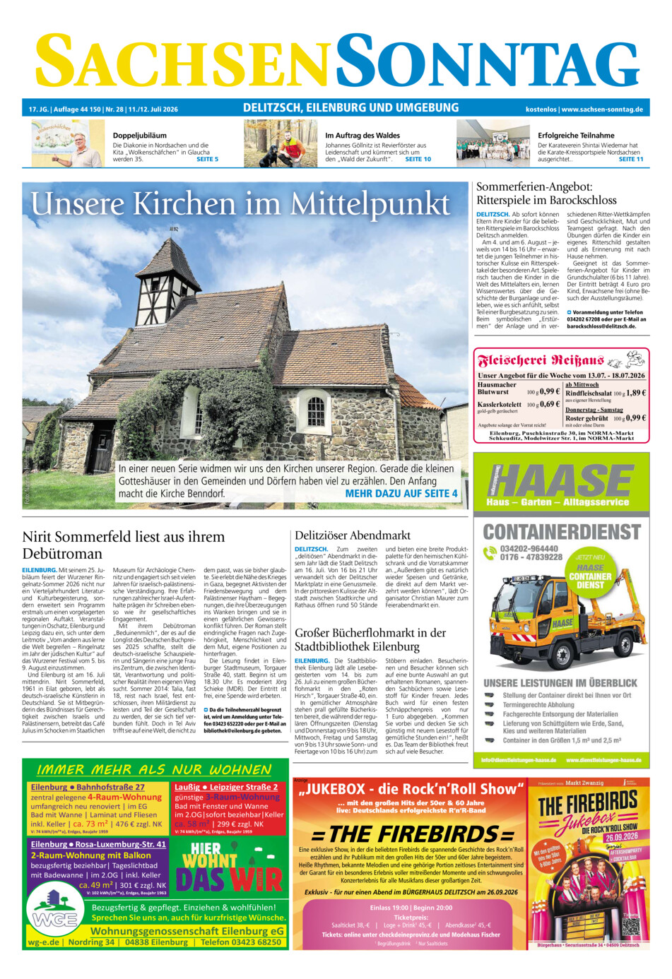 Sachsen-Sonntag Delitzsch_Eilenburg vom Samstag, 11.07.2026