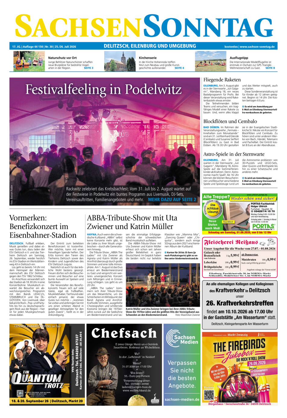 Sachsen-Sonntag Delitzsch_Eilenburg vom Samstag, 25.07.2026