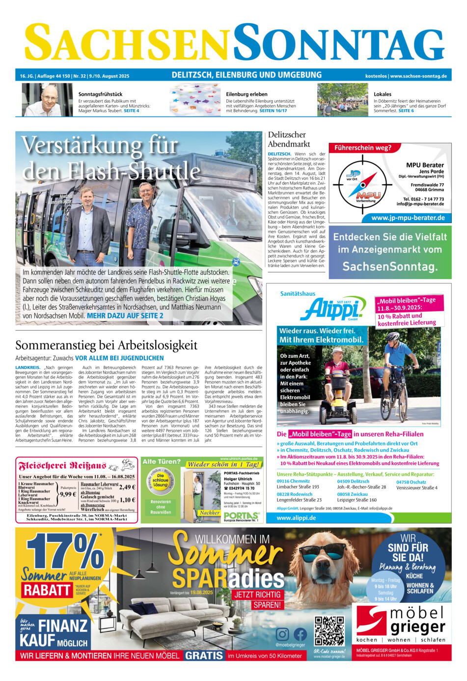 Sachsen-Sonntag Delitzsch_Eilenburg vom Samstag, 09.08.2025