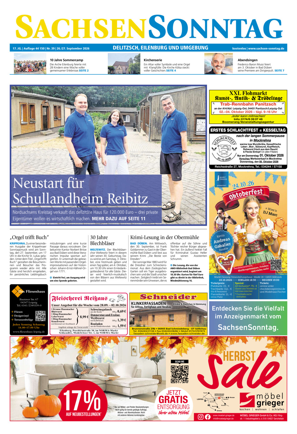 Sachsen-Sonntag Delitzsch_Eilenburg vom Samstag, 26.09.2026
