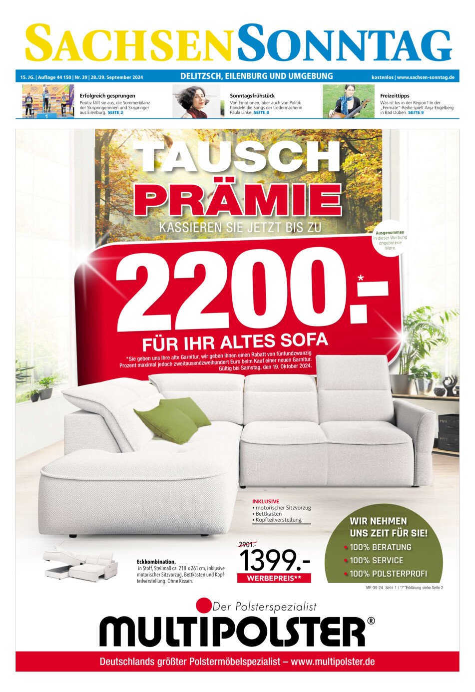 Sachsen-Sonntag Delitzsch_Eilenburg vom Samstag, 28.09.2024