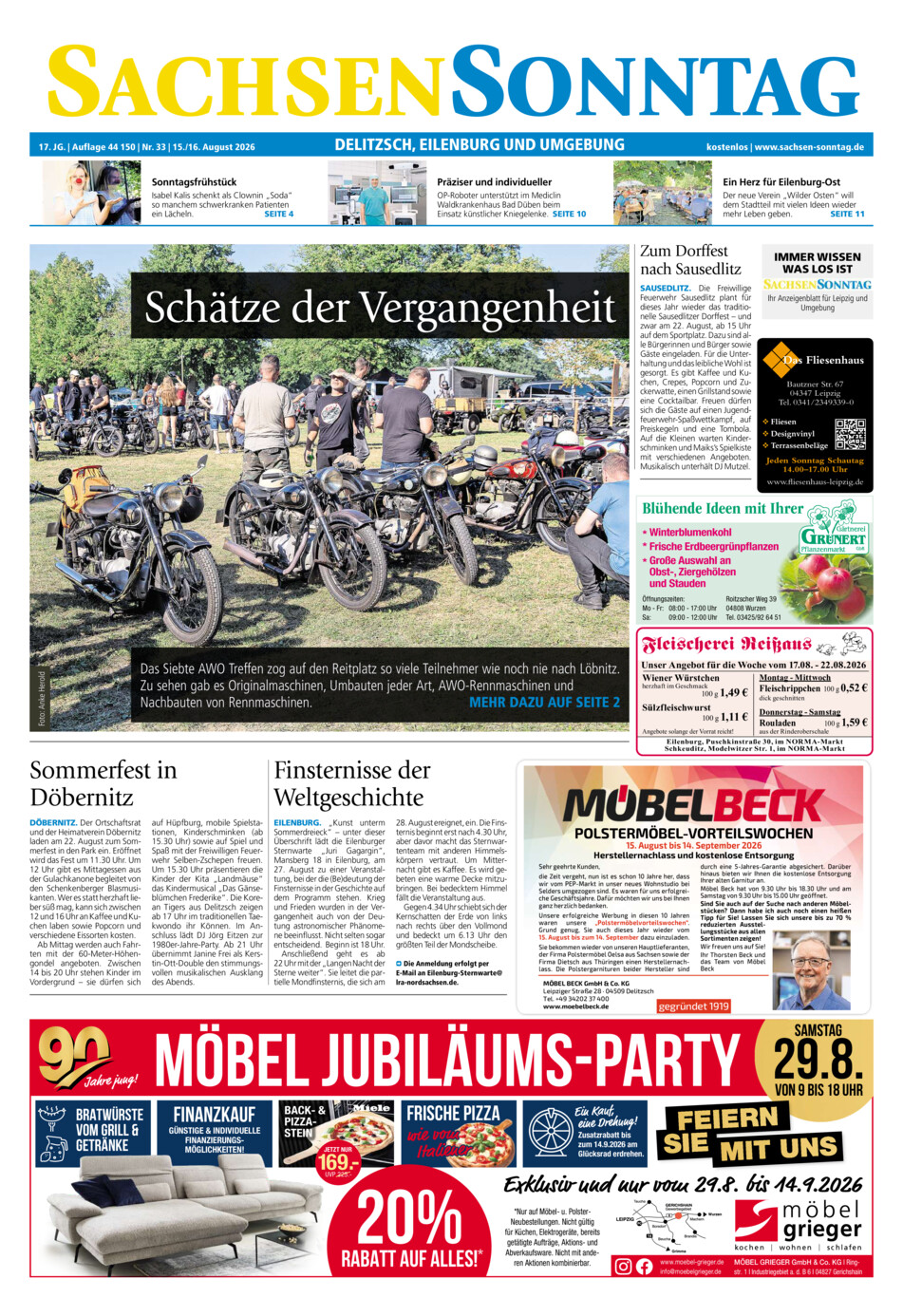 Sachsen-Sonntag Delitzsch_Eilenburg vom Samstag, 15.08.2026