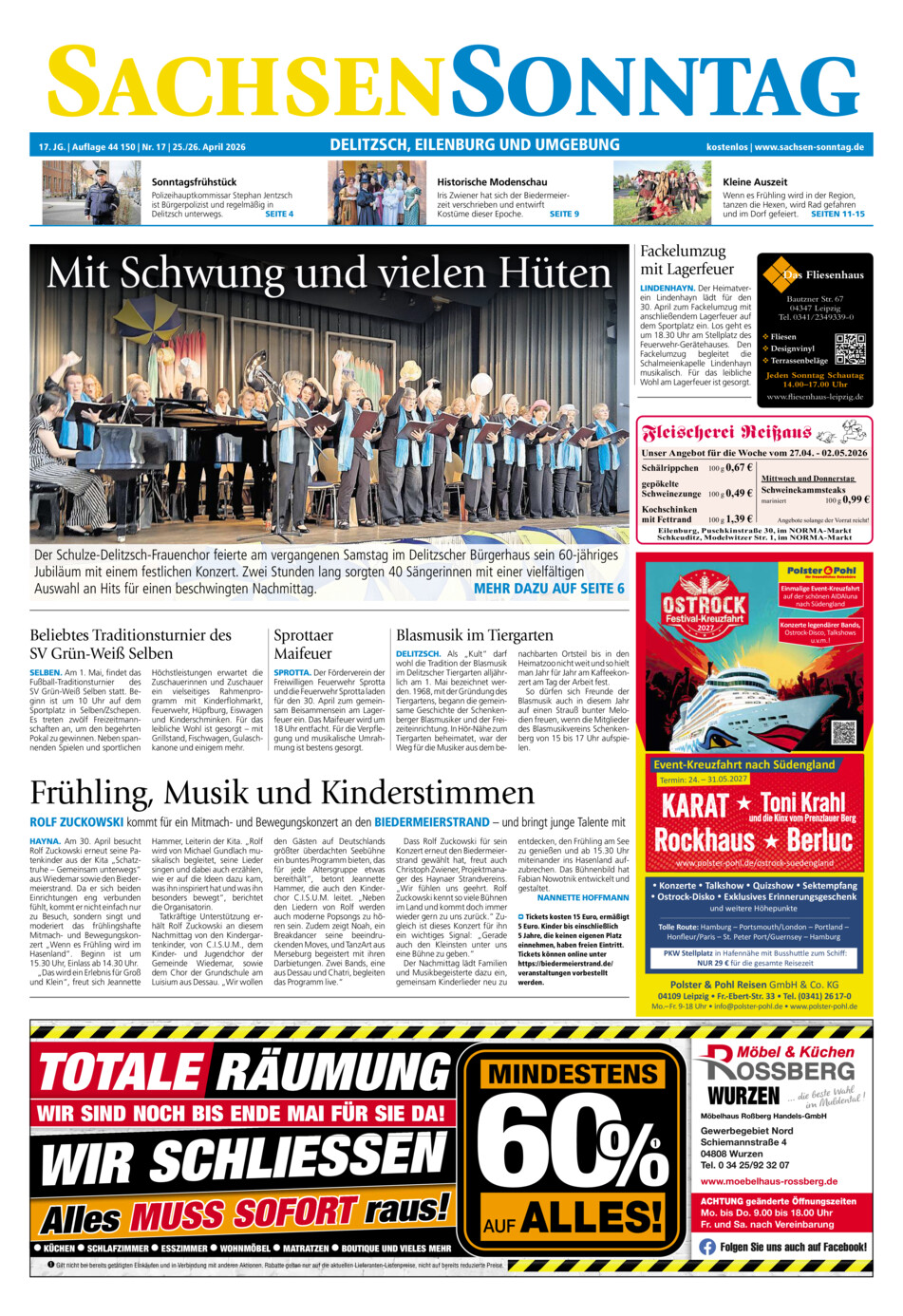 Sachsen-Sonntag Delitzsch_Eilenburg vom Samstag, 25.04.2026