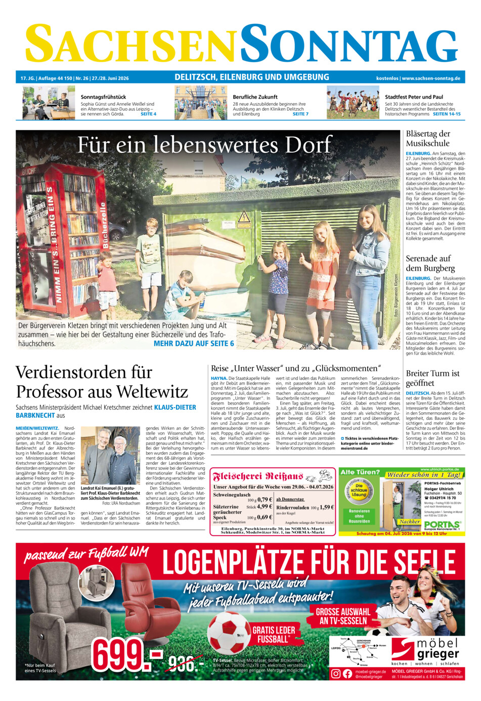 Sachsen-Sonntag Delitzsch_Eilenburg vom Samstag, 27.06.2026