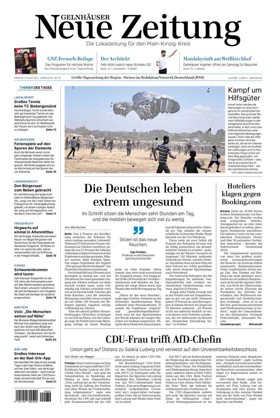 Gelnhäuser Neue Zeitung vom Dienstag, 05.08.2025