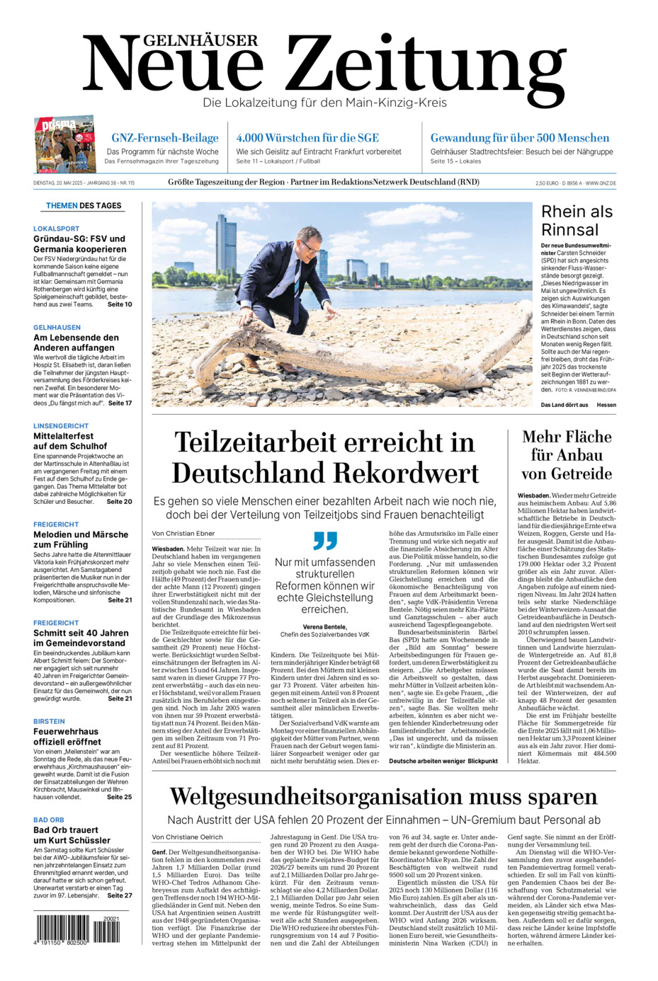 Gelnhäuser Neue Zeitung vom Dienstag, 20.05.2025