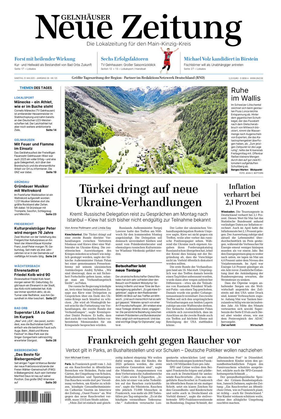 Gelnhäuser Neue Zeitung vom Samstag, 31.05.2025