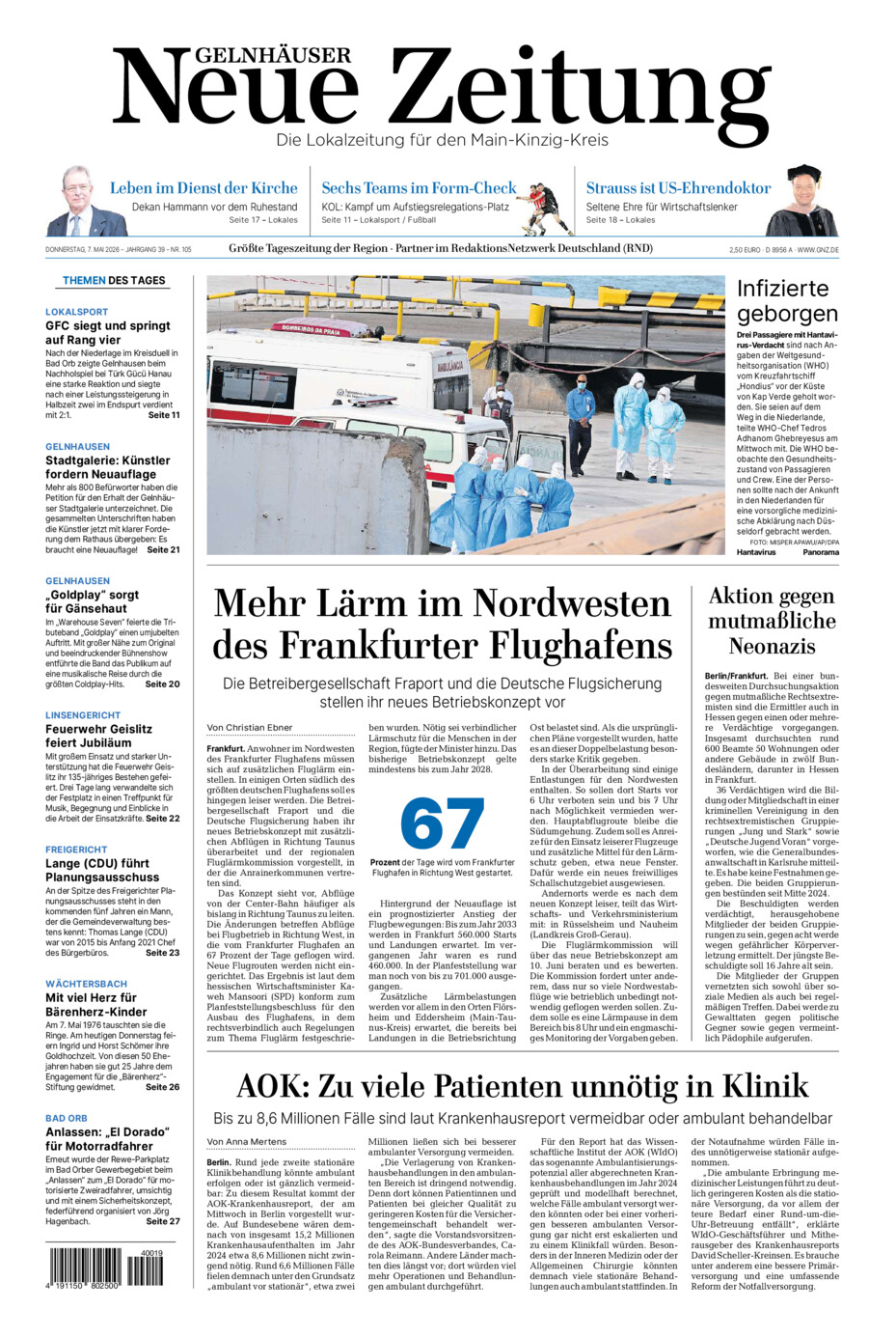 Gelnhäuser Neue Zeitung vom Donnerstag, 07.05.2026