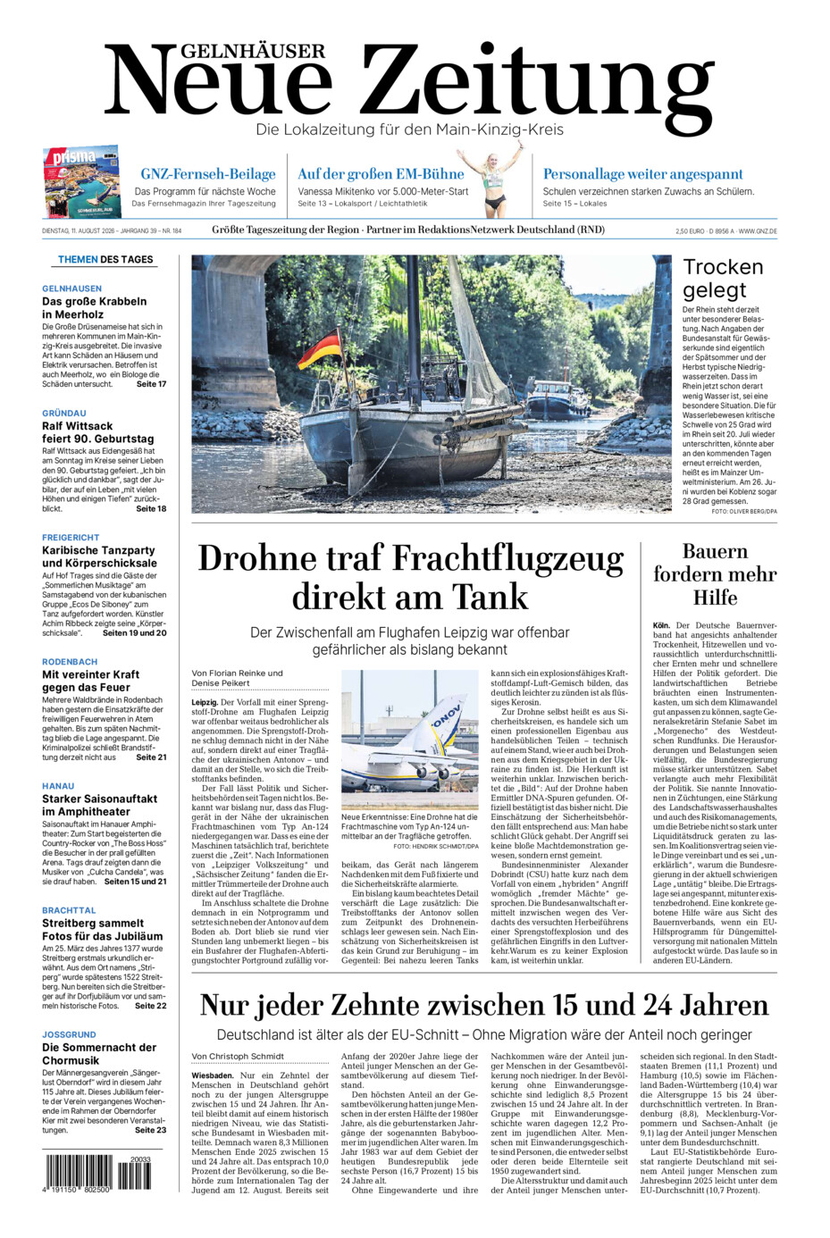 Gelnhäuser Neue Zeitung vom Dienstag, 11.08.2026