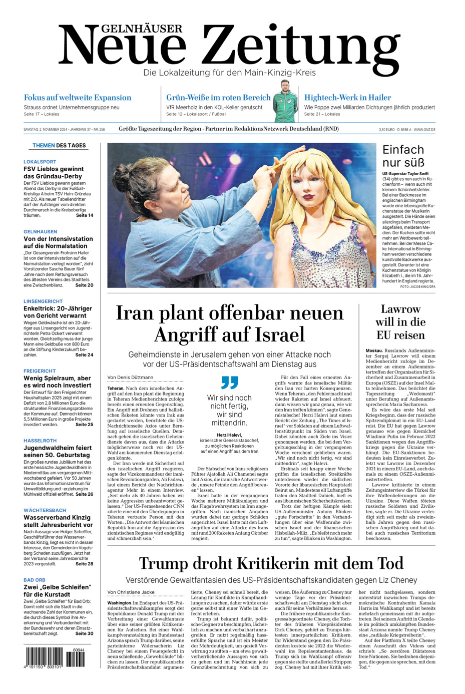 Gelnhäuser Neue Zeitung vom Samstag, 02.11.2024