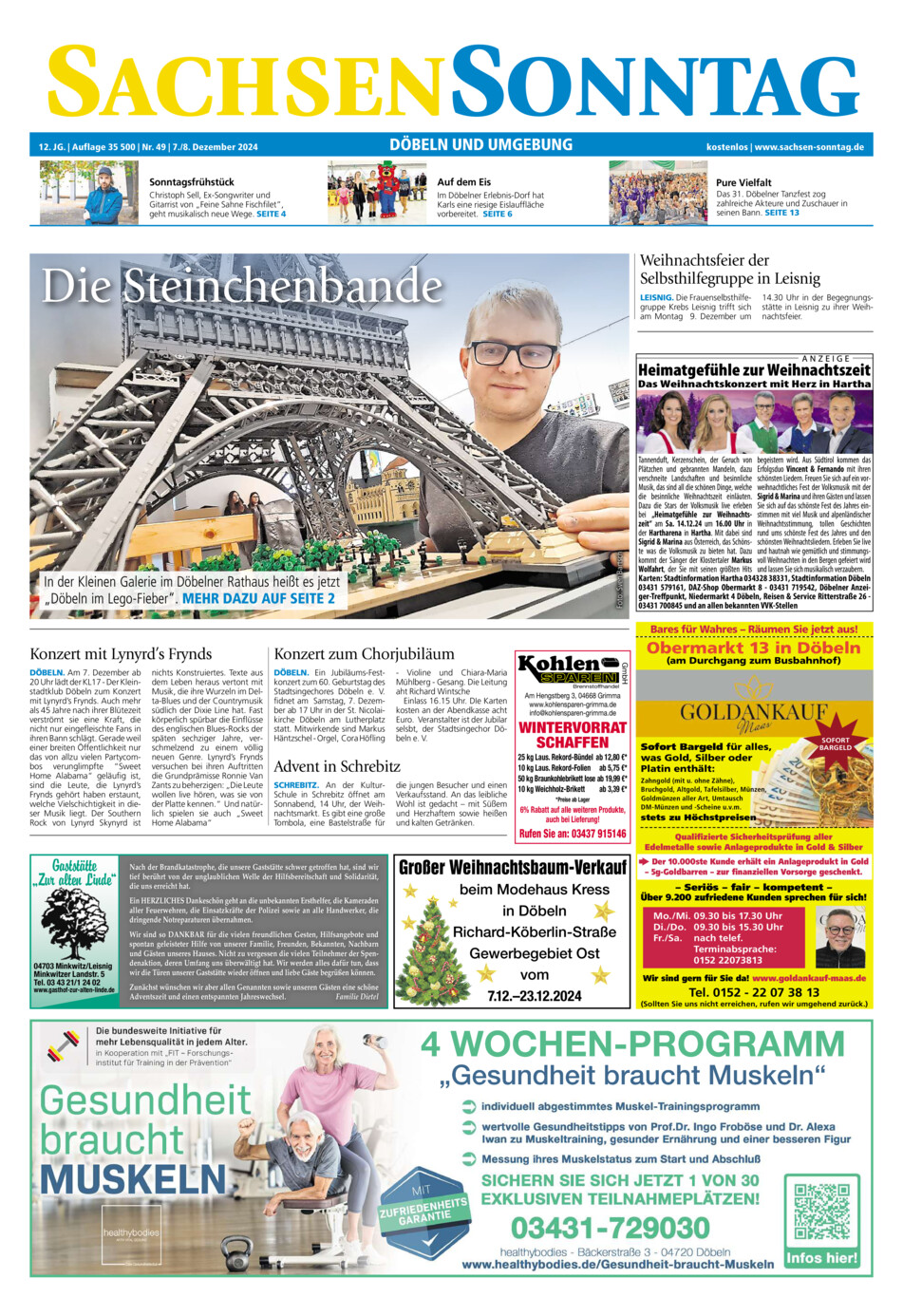 Sachsen-Sonntag Doebeln vom Samstag, 07.12.2024