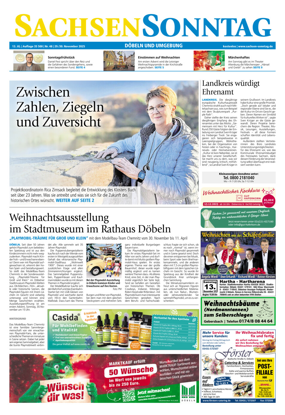 Sachsen-Sonntag Doebeln vom Samstag, 29.11.2025
