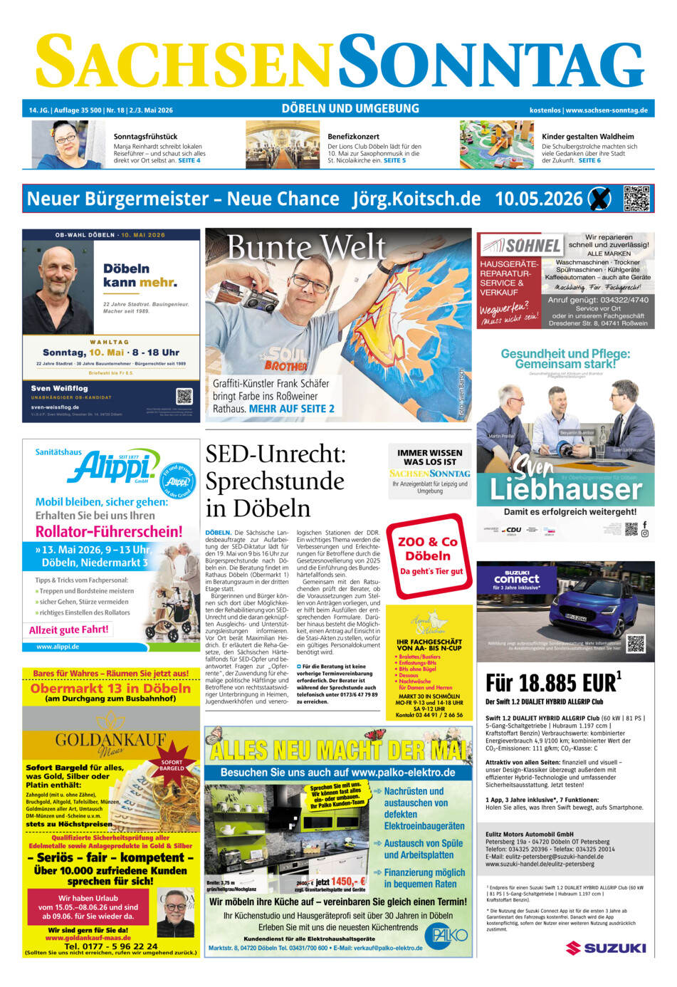 Sachsen-Sonntag Doebeln vom Samstag, 02.05.2026