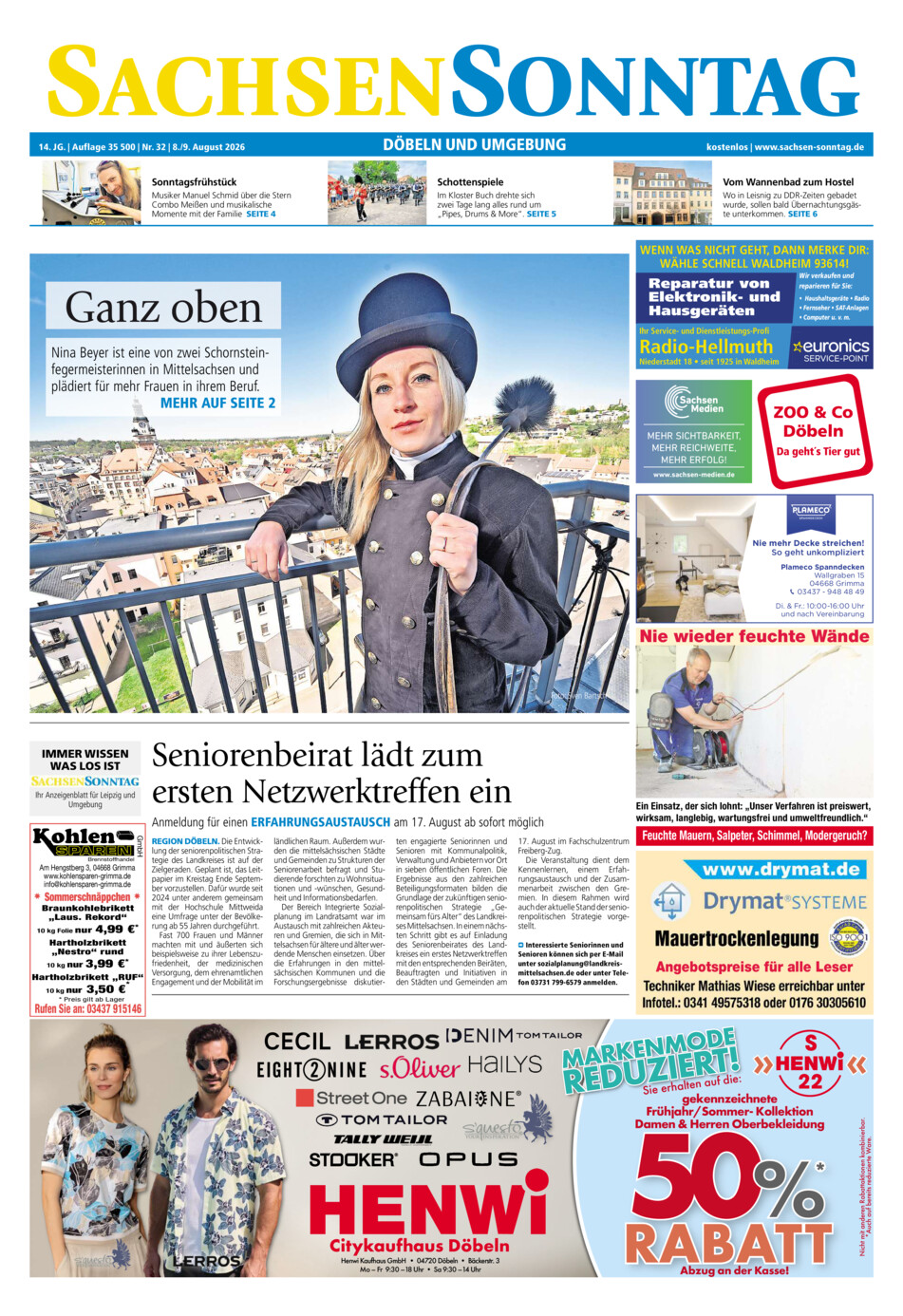 Sachsen-Sonntag Doebeln vom Samstag, 08.08.2026