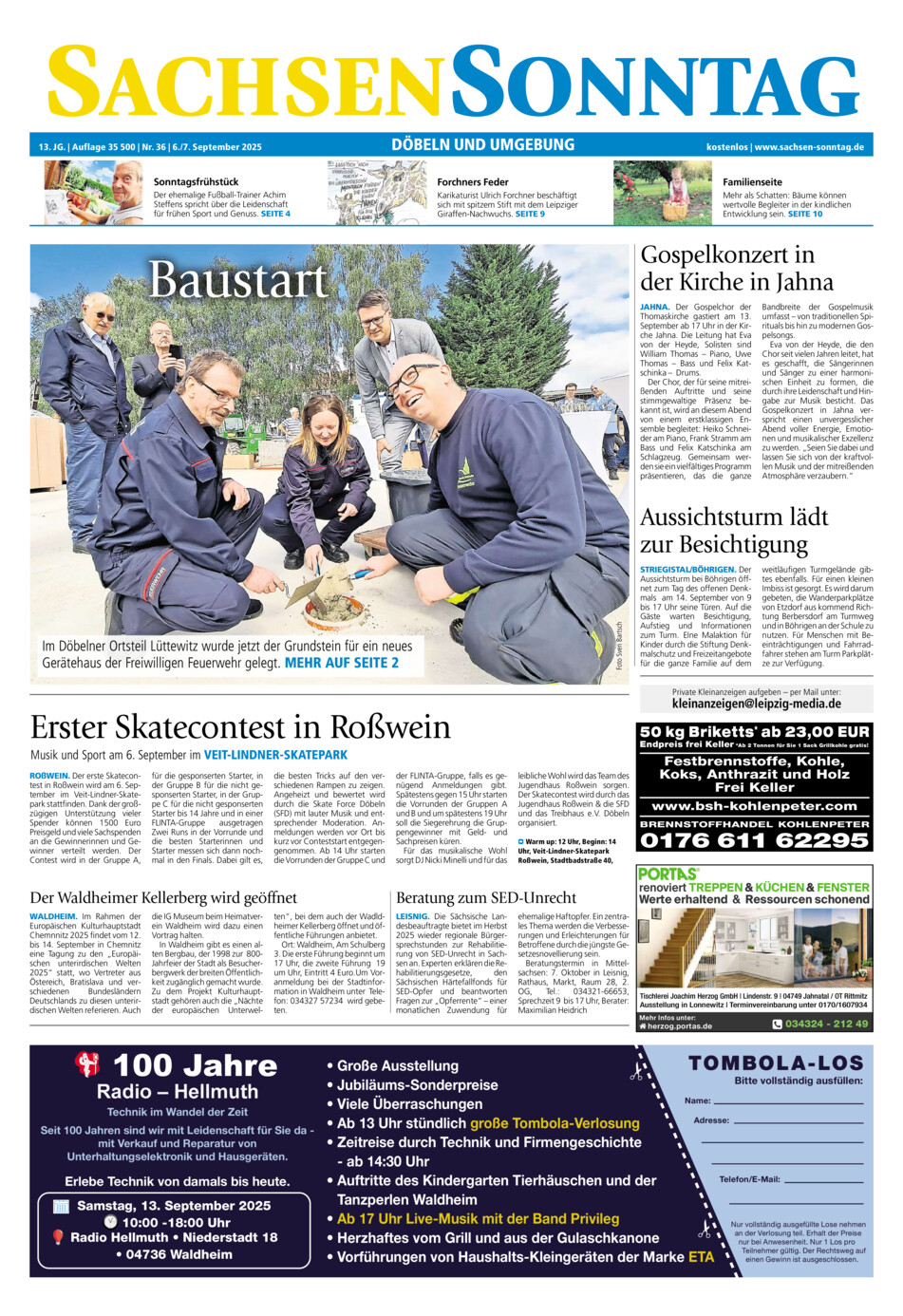 Sachsen-Sonntag Doebeln vom Samstag, 06.09.2025