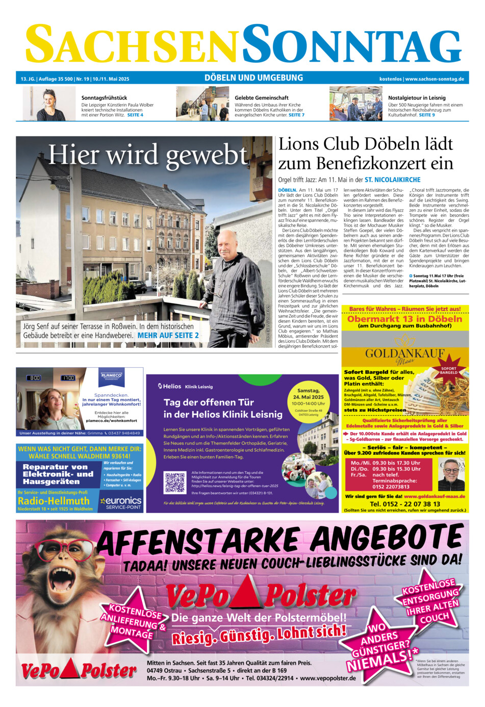 Sachsen-Sonntag Doebeln vom Samstag, 10.05.2025