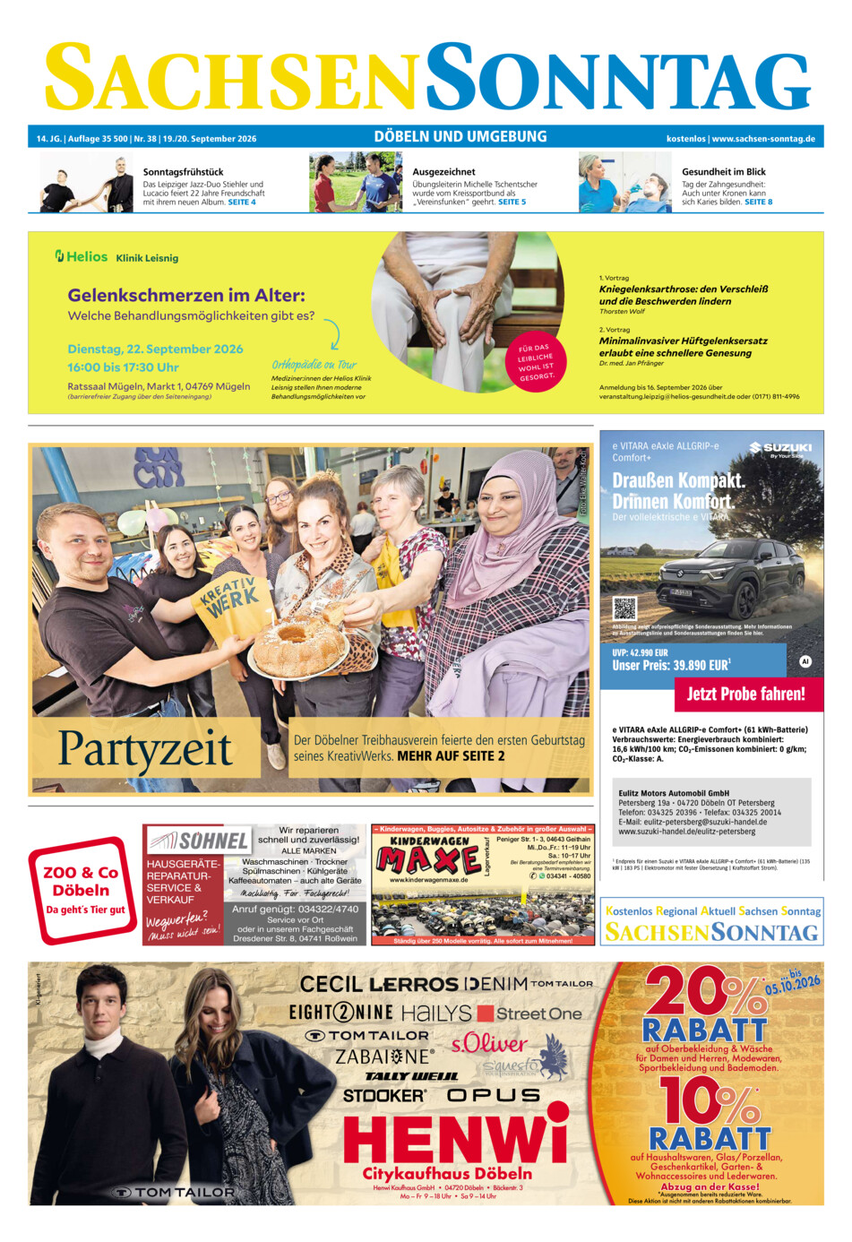 Sachsen-Sonntag Doebeln vom Samstag, 19.09.2026