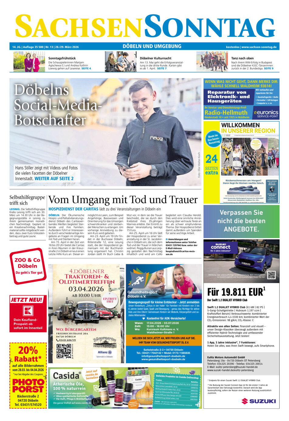 Sachsen-Sonntag Doebeln vom Samstag, 28.03.2026