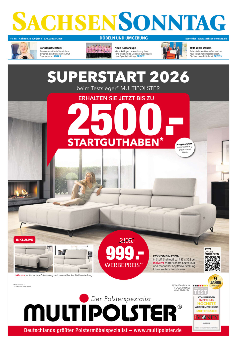 Sachsen-Sonntag Doebeln vom Samstag, 03.01.2026