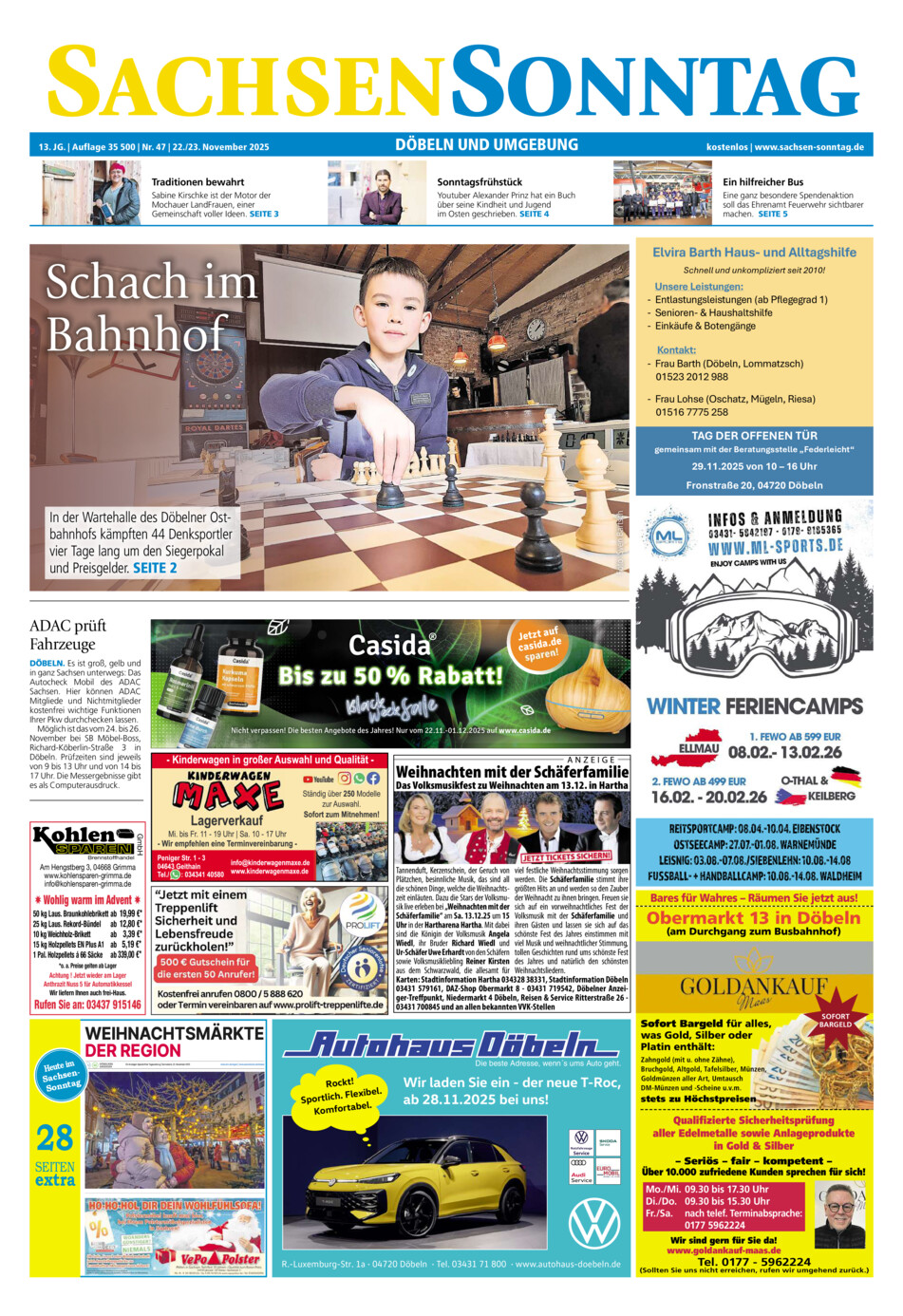 Sachsen-Sonntag Doebeln vom Samstag, 22.11.2025