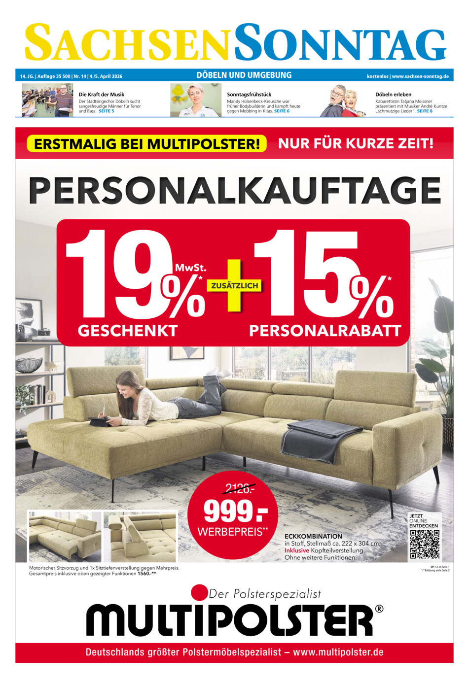 Sachsen-Sonntag Doebeln vom Samstag, 04.04.2026