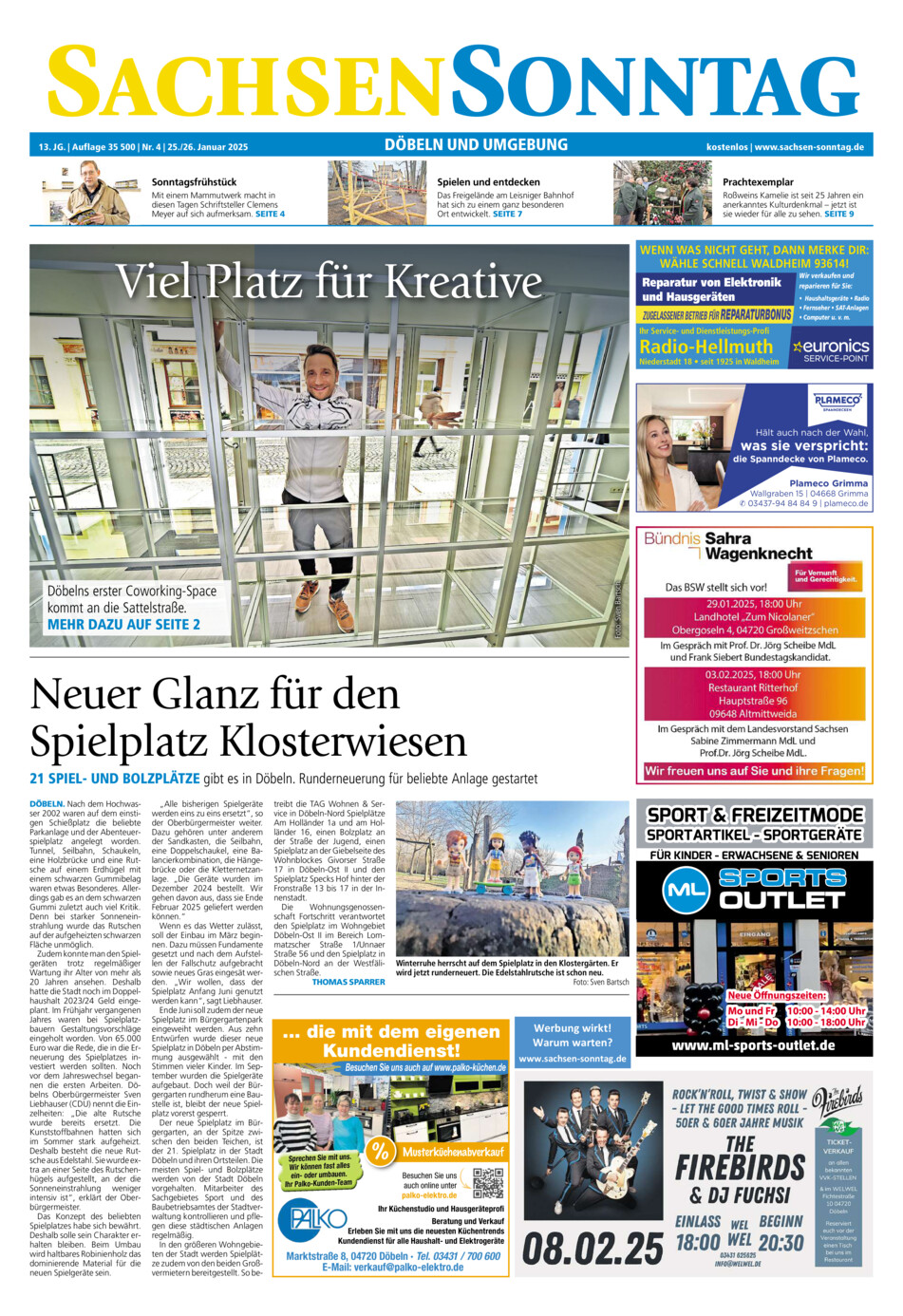 Sachsen-Sonntag Doebeln vom Samstag, 25.01.2025