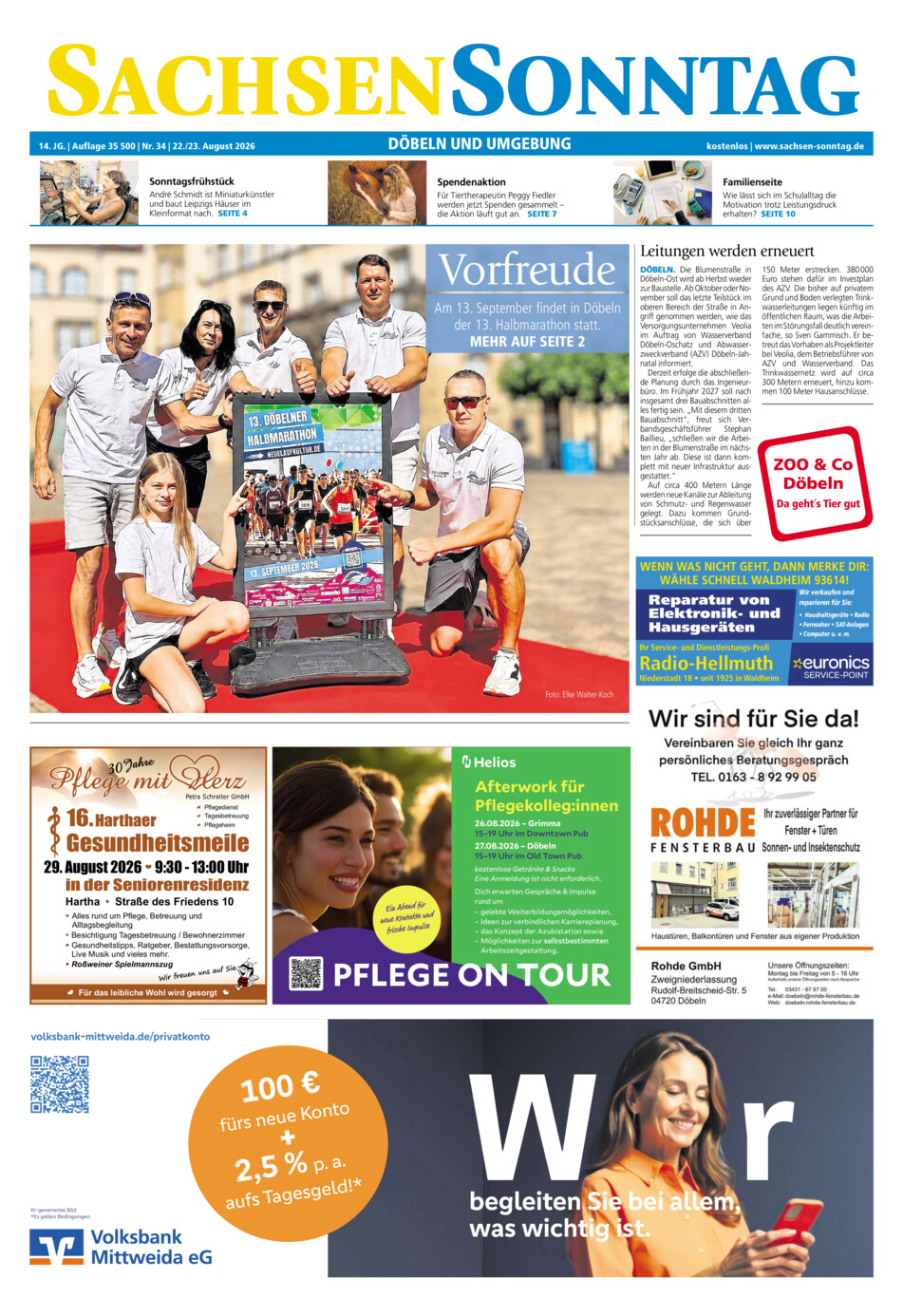 Sachsen-Sonntag Doebeln vom Samstag, 22.08.2026