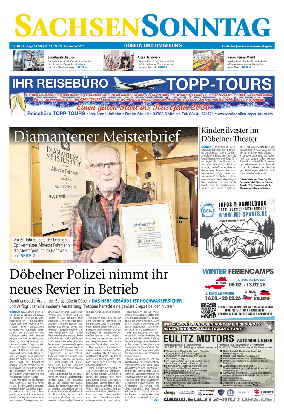 Sachsen-Sonntag Doebeln vom Samstag, 27.12.2025