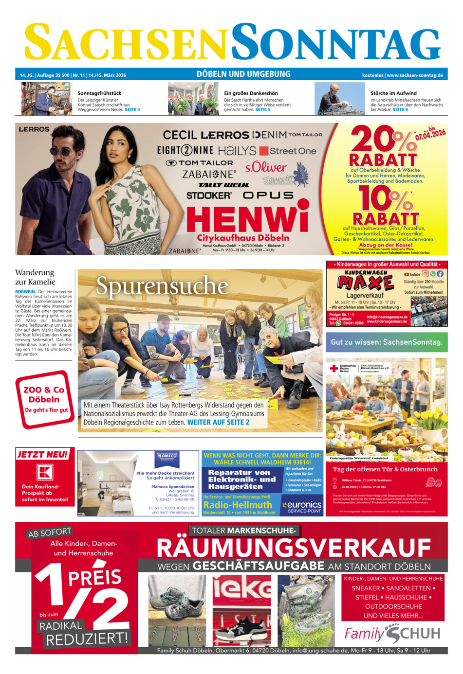 Sachsen-Sonntag Doebeln vom Samstag, 14.03.2026