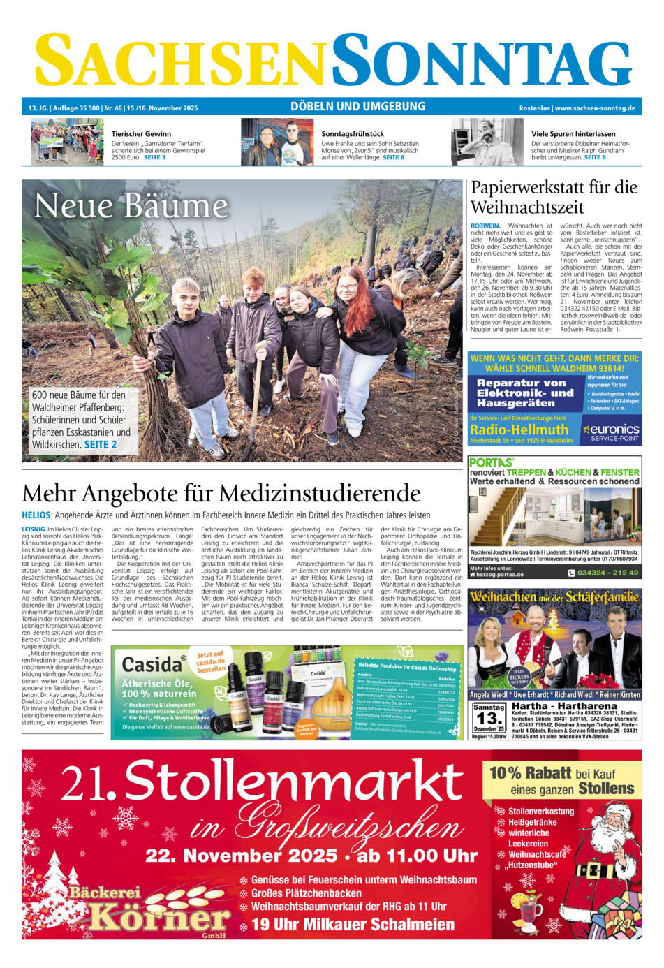 Sachsen-Sonntag Doebeln vom Samstag, 15.11.2025