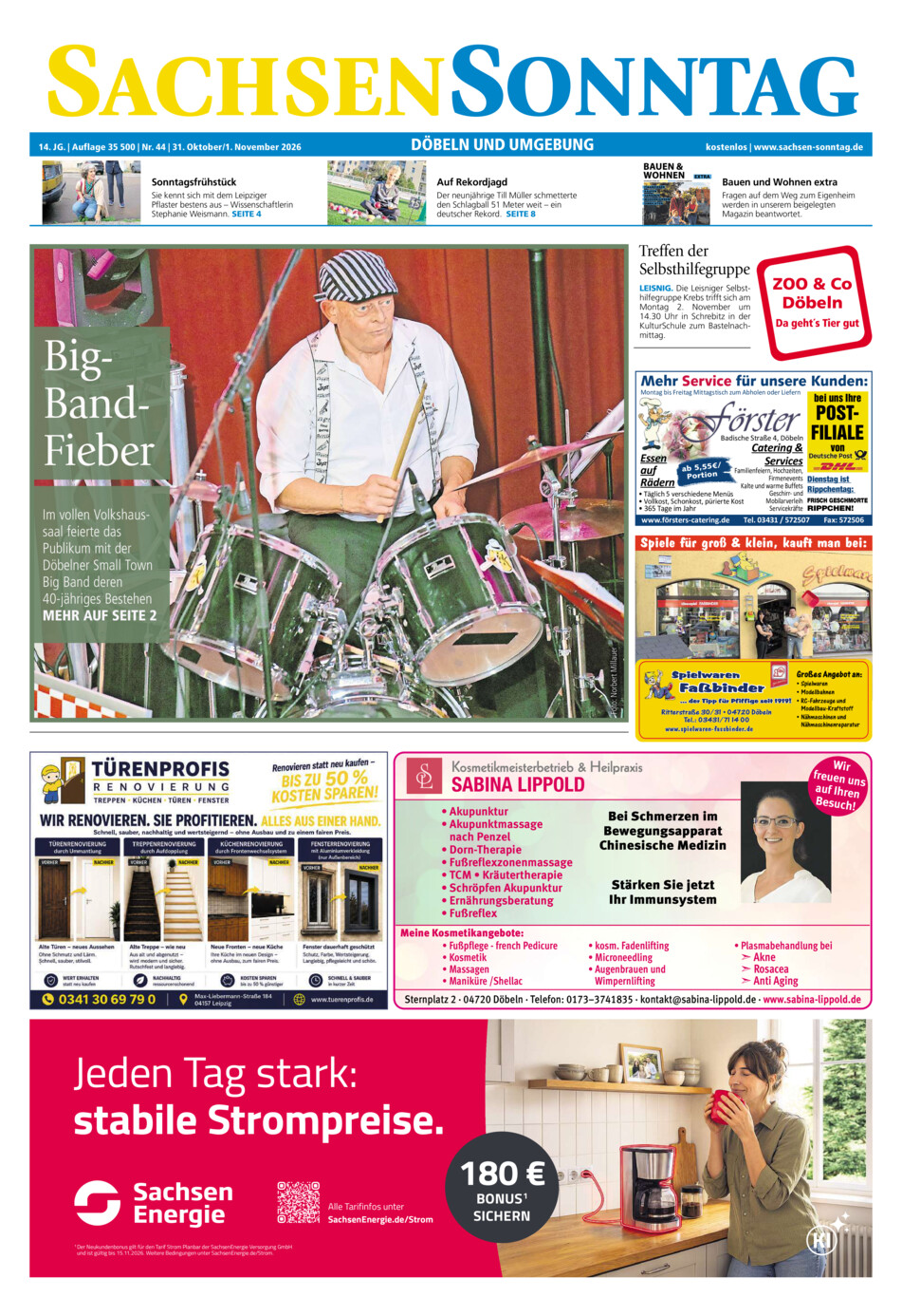 Sachsen-Sonntag Doebeln vom Samstag, 31.10.2026